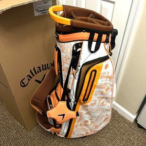 New Callaway Chev Golf Tito’s Vodka Austin Texas Stand Golf Bag Orange White